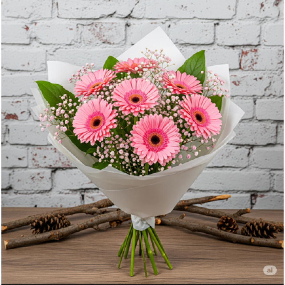 Pembe Gerbera Buketi